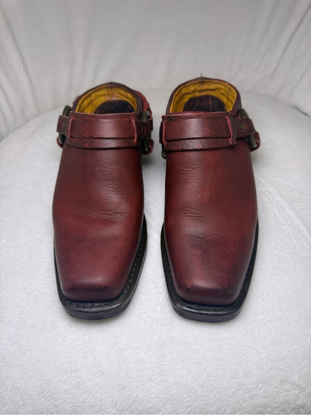 Frye Women's Burgundy Leather Ankle Booties